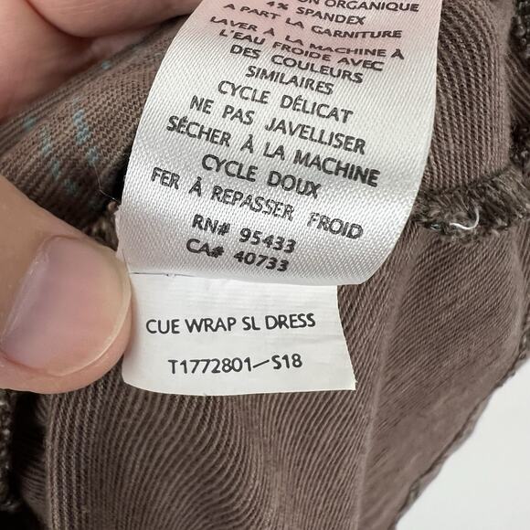 Toad & Co Cue Wrap Dress Women’s Medium Brown Sleeveless Organic Cotton TENCEL - Picture 7 of 10